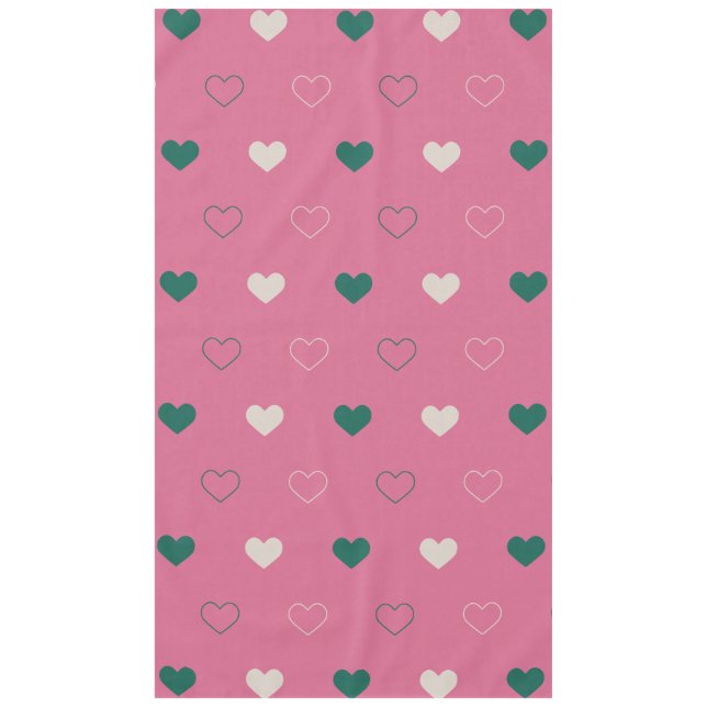 Nappe Cœur mignon simple sans couture rose / vert (Devant)