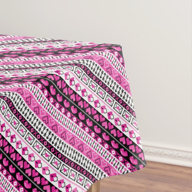 Nappe Coeurs d'amour rose 8 bits (In Situ)