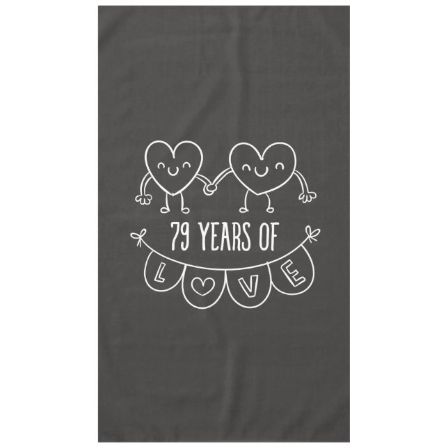 Nappe Coeurs de calèche-cadeaux du 79e anniversaire (Devant)