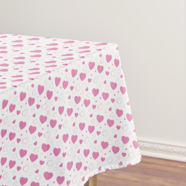 Nappe Coeurs roses mignons motif romantique (In Situ)