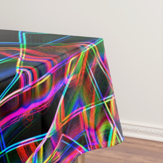 Nappe coins carrés et taches néons colorées (In Situ)
