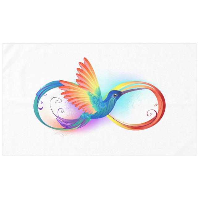 Nappe Colibri arc-en-ciel avec symbole Infinity (Devant (Horizontal))