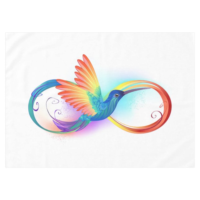 Nappe Colibri arc-en-ciel avec symbole Infinity (Devant (Horizontal))