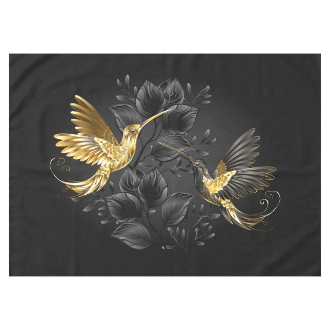 Nappe Colibri noir et or (Devant (Horizontal))