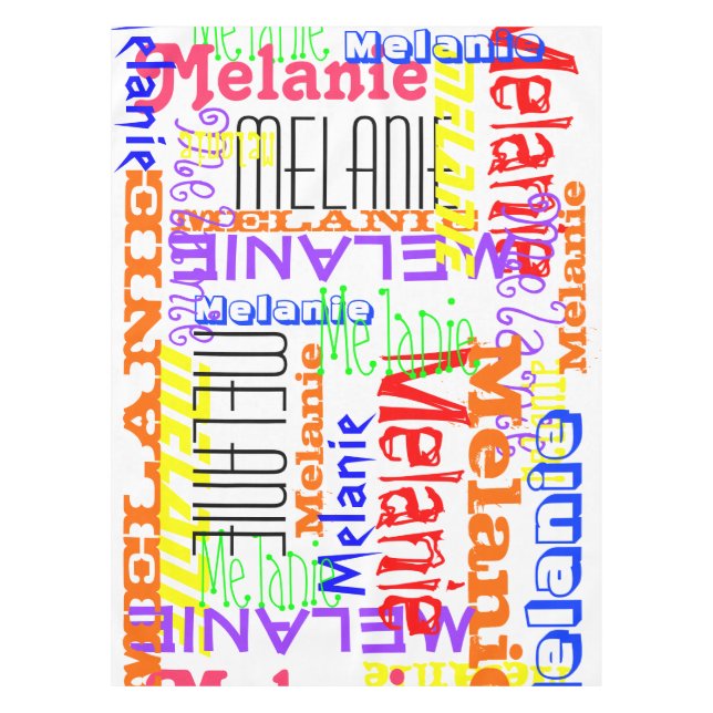 Nappe Collage nommé fait sur commande personnalisé (Devant)