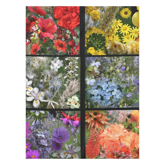 Nappe Collage photo du jardin de fleurs (Devant)