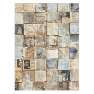 Nappe Collage rustique Vintage journal Patchwork (12)