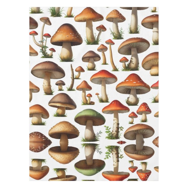 Nappe Collection de champignons Design Motif (Devant)