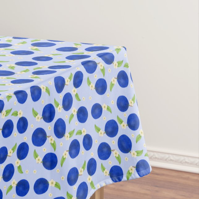 Nappe Collection de prunes botaniques bleues (In Situ)
