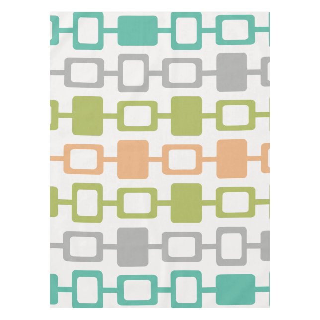 Nappe Colonnes Carrés modernes du milieu du siècle (Devant)