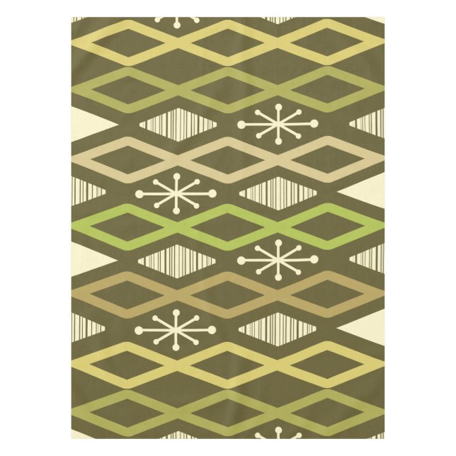Nappe Colonnes Diamond de l'Âge Atomique Vert olive (Devant)