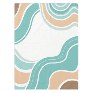 Nappe Coloré abstrait ondulé bleu orange brun