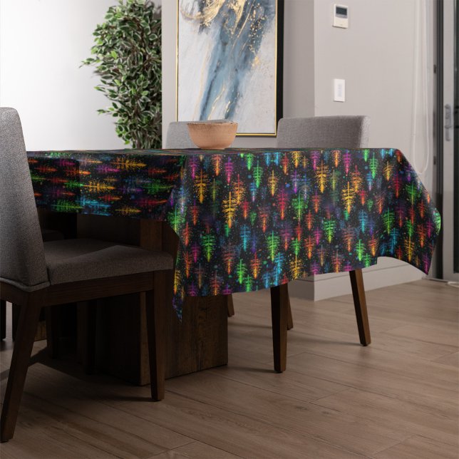 Nappe Colorful Christmas Tree Glow In Dark Forest (Créateur téléchargé)