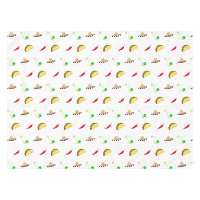 Nappe Colorful Festive Cinco de Mayo 2025 Dancing Cactus (Devant (Horizontal))
