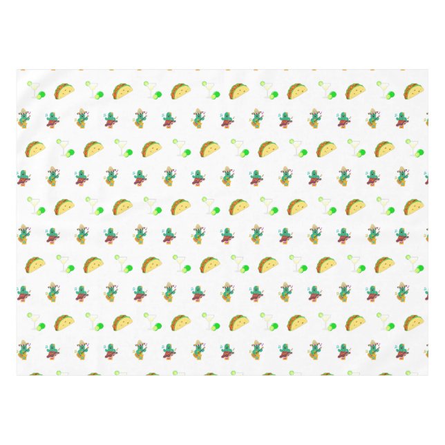 Nappe Colorful Festive Cinco de Mayo 2025 Dancing Cactus (Devant (Horizontal))