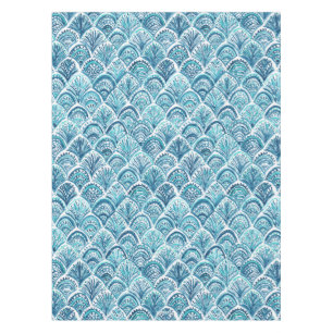 Nappe COMME un motif nautique d'échelles de poissons de