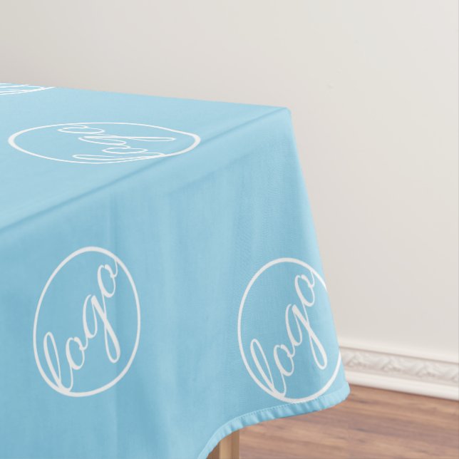 Nappe Commerce du logo du salon Sky Blue Custom (In Situ)