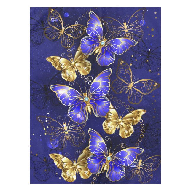 Nappe Composition avec les papillons Sapphire (Devant)