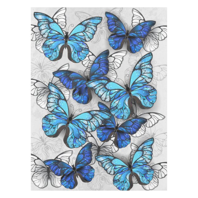 Nappe Composition des papillons blancs et bleus (Devant)