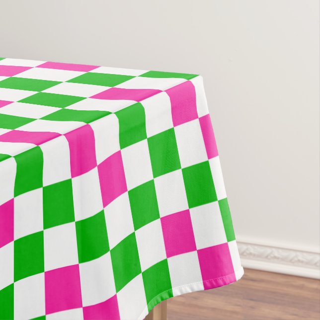 Nappe Conception à carreaux rose blanc vert (In Situ)