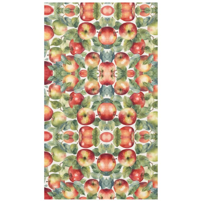 Nappe Conception aquarelle de pommes fraîches (Devant)