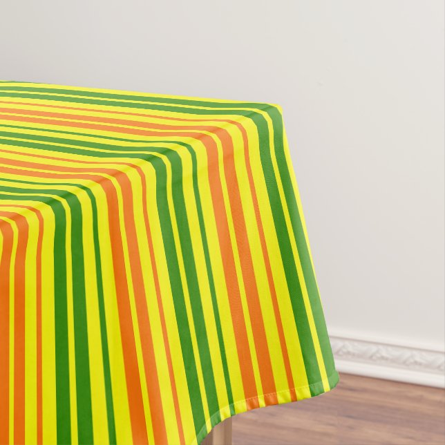Nappe Conception de bandes verticales orange jaune vert  (In Situ)