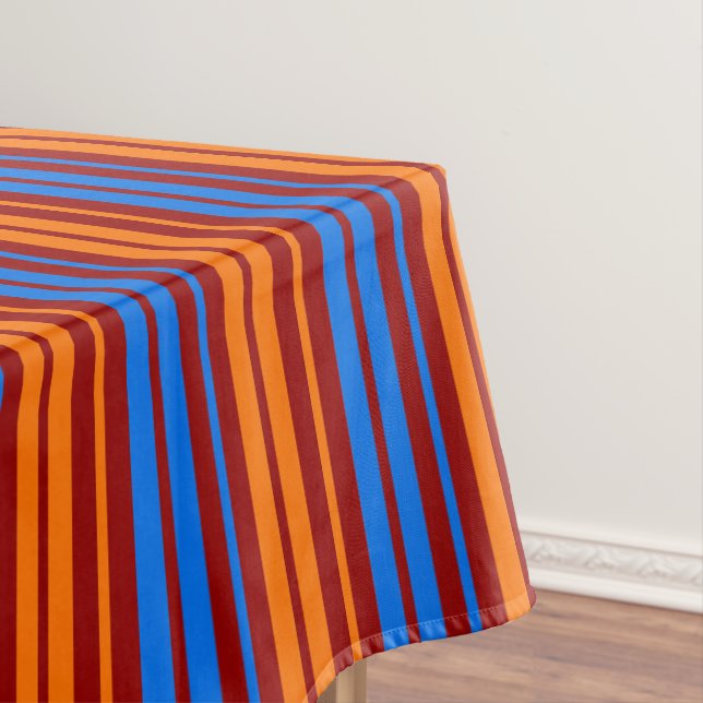 Nappe Conception de bandes verticales orange rouge bleu  (In Situ)