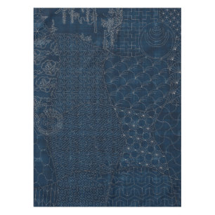 Nappe conception de broderie de Sashiko-style -