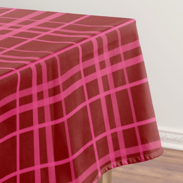 Nappe Conception de carreaux à carreaux rose bordeaux  (Créateur téléchargé)