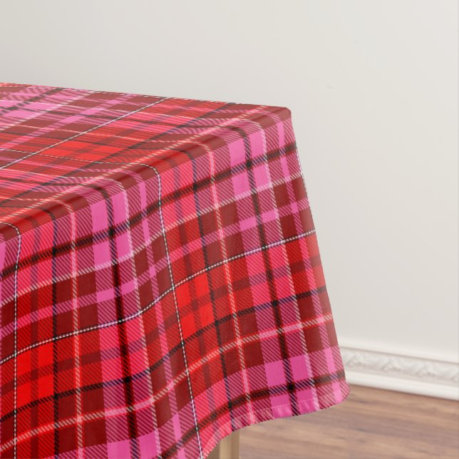 Nappe Conception de carreaux Tartan Rouge Grenat Rose  (In Situ)