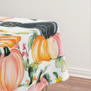 Nappe Conception de chats noirs et citrouilles d'Hallowe