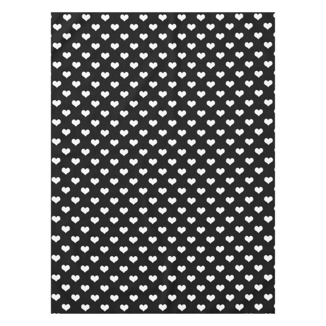 Nappe Conception de coeurs adorables noir blanc (Devant)