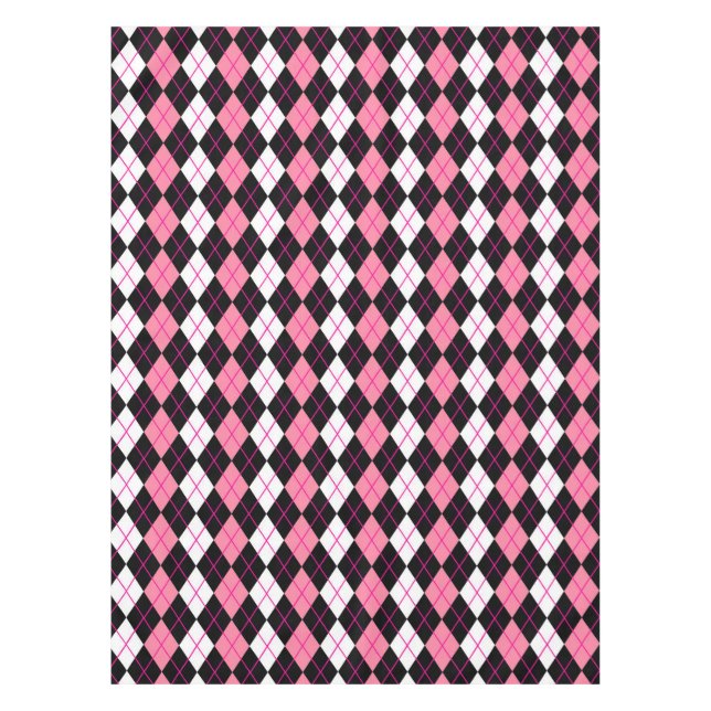 Nappe Conception de diamant en argyle rose noir blanc  (Devant)