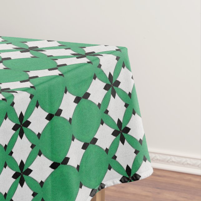 Nappe Conception de motif abstrait géométrique émeraude  (In Situ)