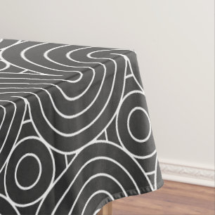 Nappe Conception de motif abstrait noir et blanc moderne