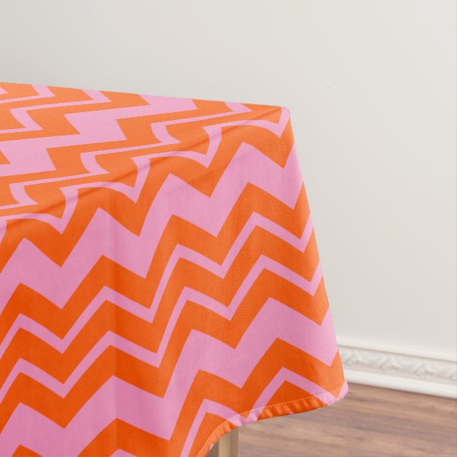 Nappe Conception de motif chevron orange et rose  (In Situ)