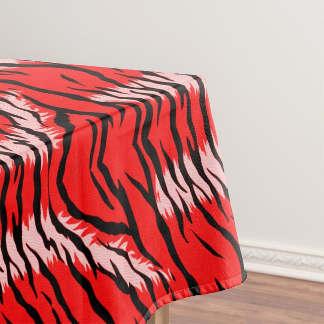 Nappe Conception de motif de peau d'animal Tigre Rouge  (Créateur téléchargé)