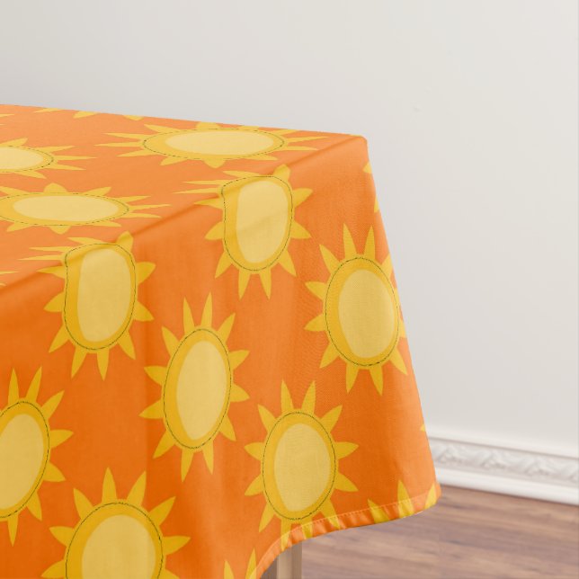 Nappe Conception de motif de soleil ensoleillé sur orang (In Situ)