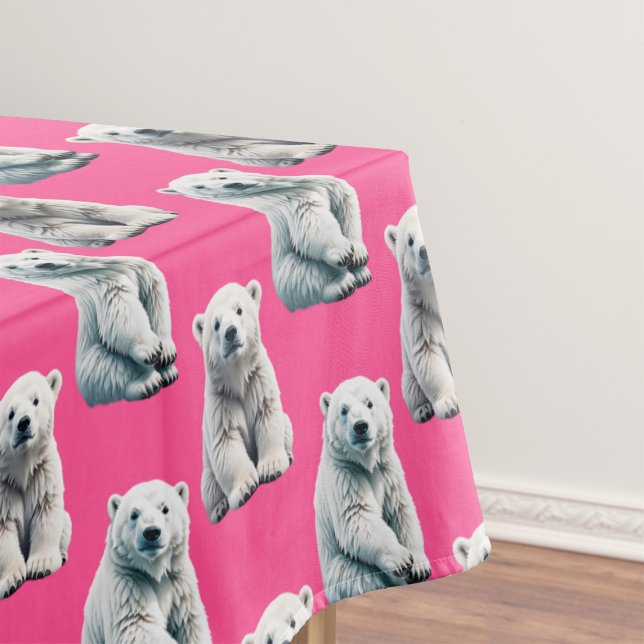 Nappe Conception de motif d'ours polaire rose  (Créateur téléchargé)