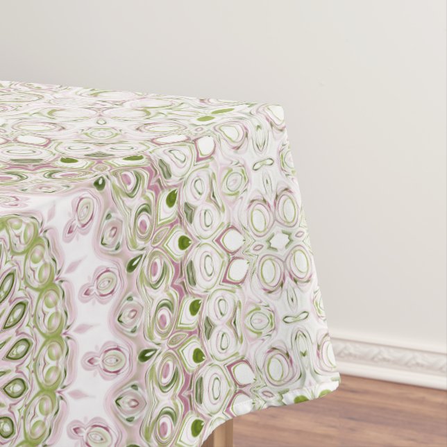 Nappe Conception de motif mandala floral rose et vert (In Situ)