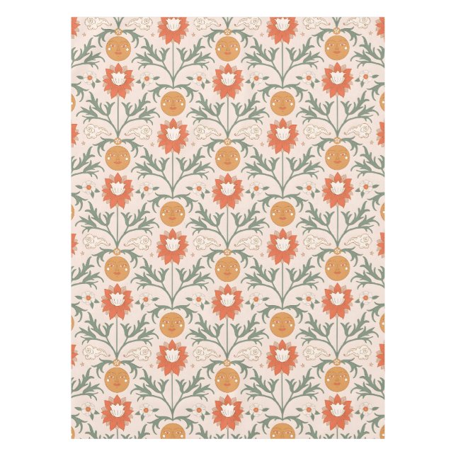 Nappe Conception de motif sans couture de soleil floral  (Devant)