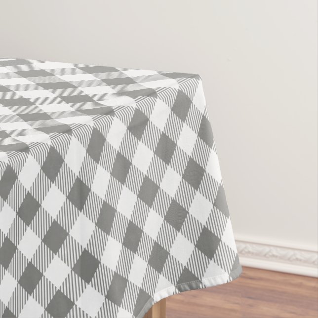 Nappe Conception de plaid gris et blanc (In Situ)
