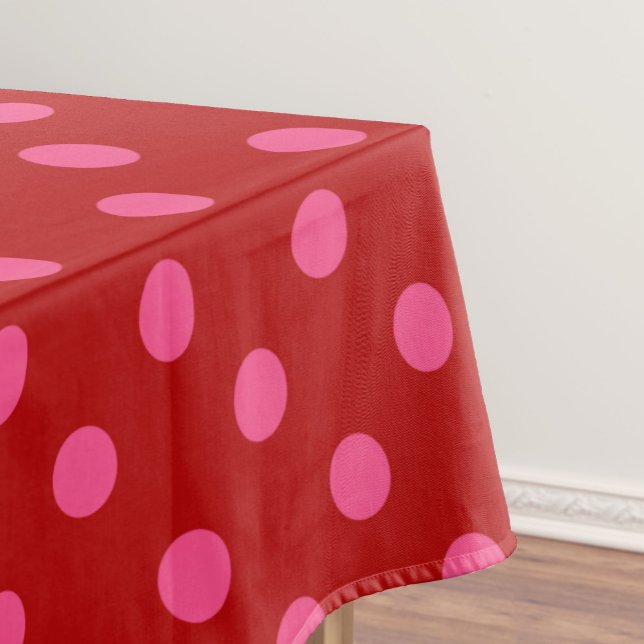 Nappe Conception de points noirs rouges roses  (Créateur téléchargé)