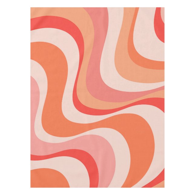 Nappe Conception de vagues rétro modernes colorées (Devant)
