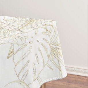 Nappe Conception d'or de courses de feuille tropical