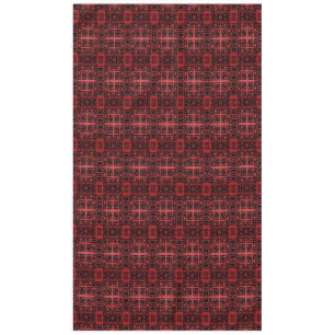 Nappe Conception géométrique rouge et noir
