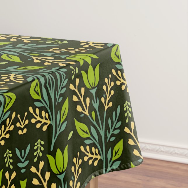 Nappe Conception sophistiquée de motif floral bleu et be (In Situ)