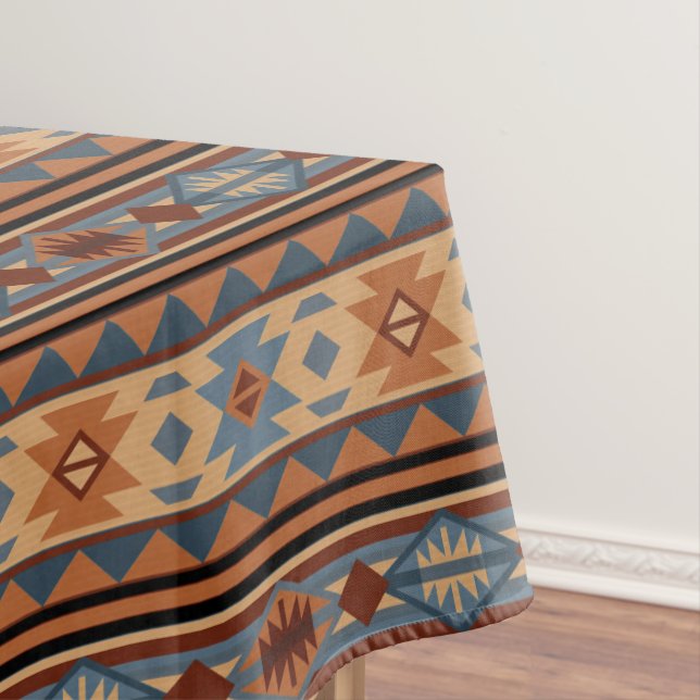 Nappe Conception sud-ouest Adobe Grey Brown Tribal Motif (In Situ)