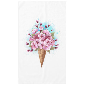 Nappe Cône de gaufre de glace rose Sakura