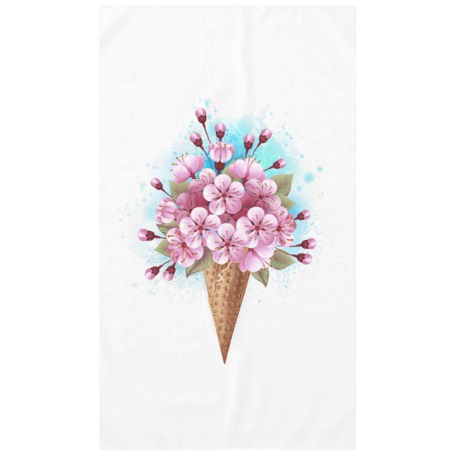 Nappe Cône de gaufre de glace rose Sakura (Devant)